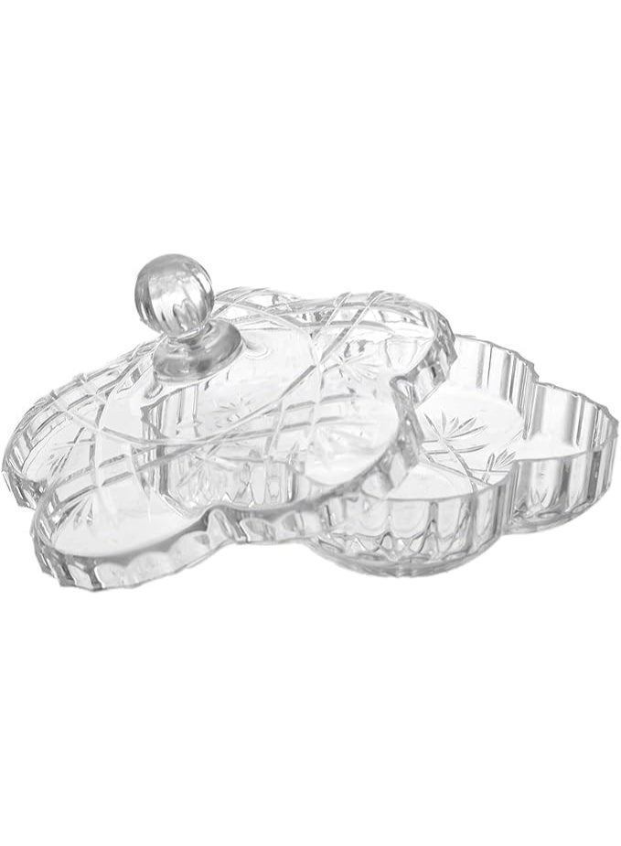 "A mini elegant acrylic bonbonniere in a charming rose shape with a beautiful transparent lid. Non‑divided, practical, and hygienic—perfect for serving nuts, cookies, biscuits, and dates at special occasions. Combines chic style with luxury, making it a refined decorative piece (Elc)." - Image 2